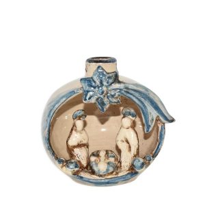 Natività mini pallina h 10 mono blu - Bomboniera