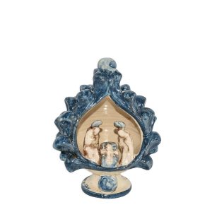 Natività a pigna h 12 mono blu - Bomboniera