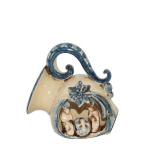 Natività mini giara h 10 mono blu - Bomboniera