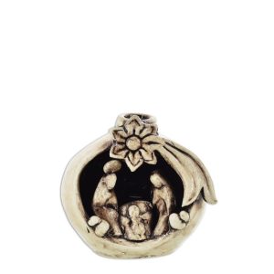 Natività mini pallina h 10 madreperla antichizzato - Bomboniera