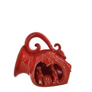 Natività mini giara h 10 rosso fuoco - Bomboniera