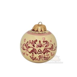 Pallina natalizia Ø 8 s. d'arte bordeaux