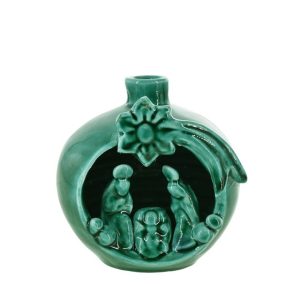 Natività mini pallina h 10 verde smeraldo - Bomboniera