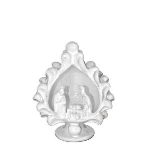 Natività a pigna h 12 white line - Bomboniera