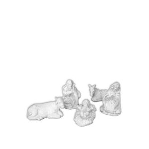 Set natività 5 pezzi h 10 white line