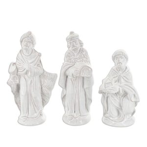 Set natività re magi 3 pezzi h 15 white line