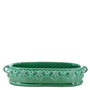 Cassetta ovale bassa 35x8 plastico sofia verde smeraldo