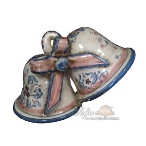 Campanelle doppie h 8 s. d'arte blu/bordeaux - Bomboniera