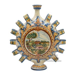 Fiasca a ciambella dieci manici 42x45 c/paesaggio