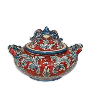 Portadolci medio 23x17 ornato blu/bordeaux