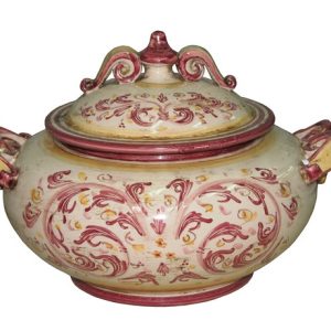 Portadolci piccolo 18x13 s. d'arte bordeaux/arancio