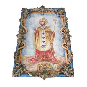 Capezzale applicato 32x45 san nicola di bari tricolore