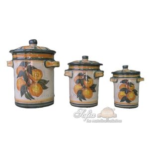 Barattolo 2° M h 16 c/limoni Decorative Fruits