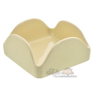 Portatovaglioli quadrato 20x20 avorio integrale