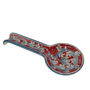 Poggiamestolo 26x11 ornato blu/bordeaux