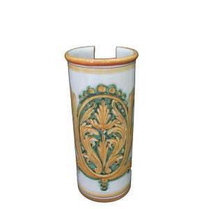 Portabicchieri h 25 stile richard verde/arancio