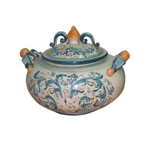 Portadolci grande 27x23 s. d'arte blu/arancio