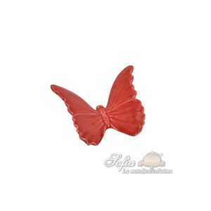 Farfalla arena 10x10 rosso fuoco - Bomboniera