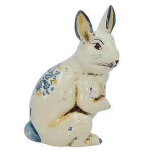 Coniglio in piedi 1°M s. d'arte blu/arancio