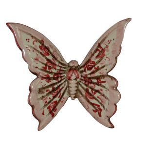 Farfalla media 12x11 s. d'arte mono bordeaux - Bomboniera