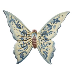 Farfalla grande 14x12 s. d'arte mono blu