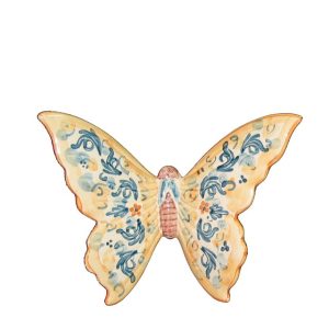 Farfalla grande 14x12 s. d'arte blu/arancio