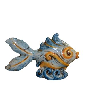 Pesce cann. 15x9 blu/arancio - Bomboniera