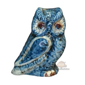 Gufo cann. h 10 mono blu - Bomboniera
