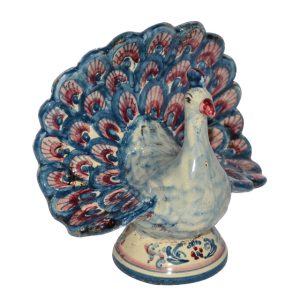 Pavone piccolo h 12 blu/bordeaux - Bomboniera