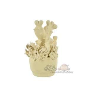 Pianta grassa piccola h 12 avorio - Bomboniera