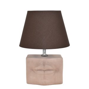 Lume scatola con espressione 21x13 tortora opaco (h25 c/paralume Ø25)