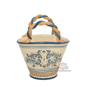 Coffa piccola h 25 s. d'arte blu/arancio