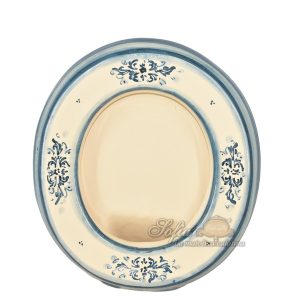 Portafoto ovale h 22 s. d'arte mono blu