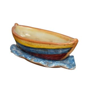 Barchetta piccola cm 16x8 c/piattino colorata - Bomboniera