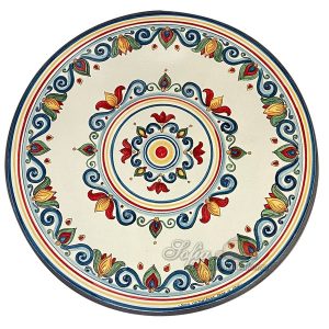 Tavolo in pietra lavica Ø 70 decoro sicily (c/piede articolo 109/a)