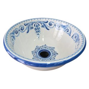 Lavabo da incasso Ø 40 mono blu