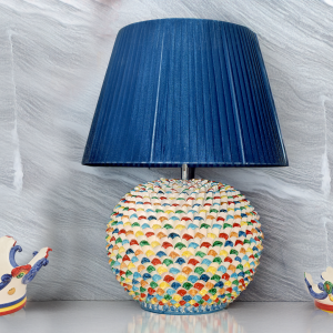 Lume palla a pigna h 30 white & color (h60 c/paralume Ø45)