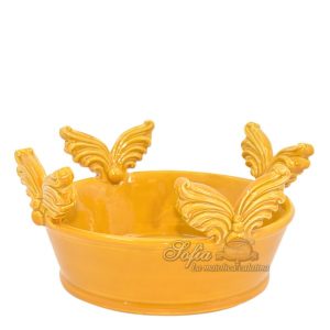 Centrotavola coda pesce Ø 25 senape