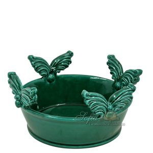 Centrotavola coda pesce Ø 25 verde smeraldo