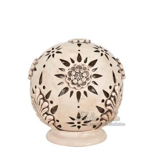 Lume palla traforato mod. Muscia h 25 madreperla antichizzato