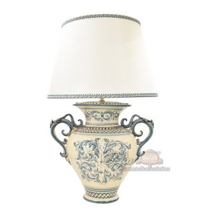 Lume anfora h 40 s. d'arte mono blu (h72 c/paralume Ø45)