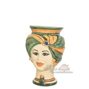 Testa h 16 corona liscia tuareg verde/arancio femmina - Bomboniera