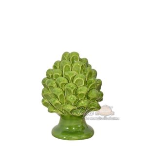 Pigna artigianale h 10 verde foglia - Bomboniera