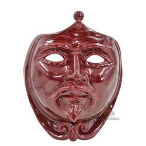 Maschera da appoggio cm 25x30 bordeaux integrale maschio