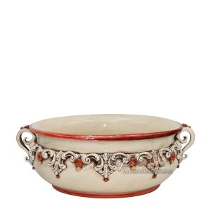 Centrotavola Ø 40 plastico sofia madreperla antichizzato oro e lustri