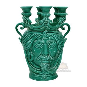 Testa a candeliere h 25 verde smeraldo maschio