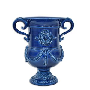 Vaso monumentale h 31 plastico sofia blu intenso