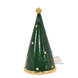 Albero cono 3°M h 25 verde antico/oro