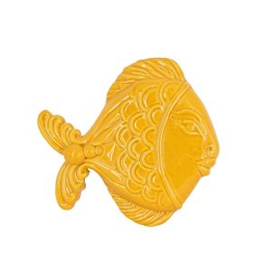 Pesce da appendere piccolo 15x15 senape - Bomboniera