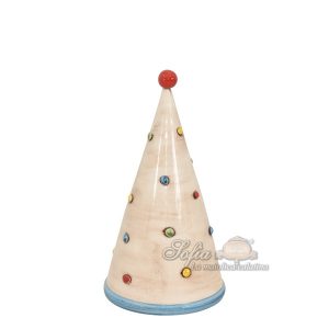 Albero cono 3°M h 25 madreperla antichizzato c/palline colorate